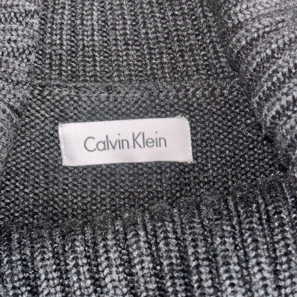 Calvin Klein Dark Gray Sweater Dress with Cowl Neck - Size S - Picture 9 of 10